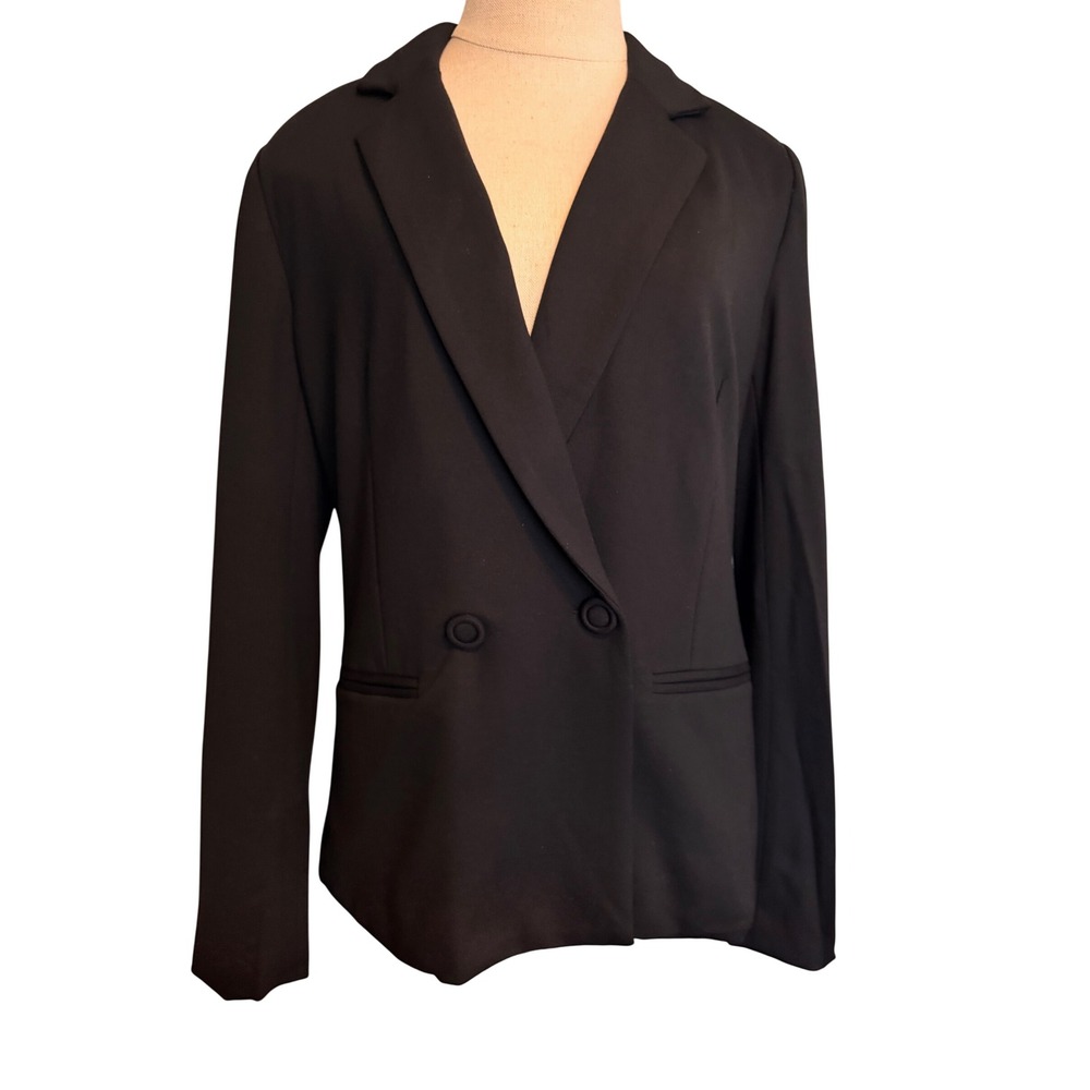 Robertson & Rodeo Power Move Blazer Black Ponte Knit Jacket 2520122 Womens S
